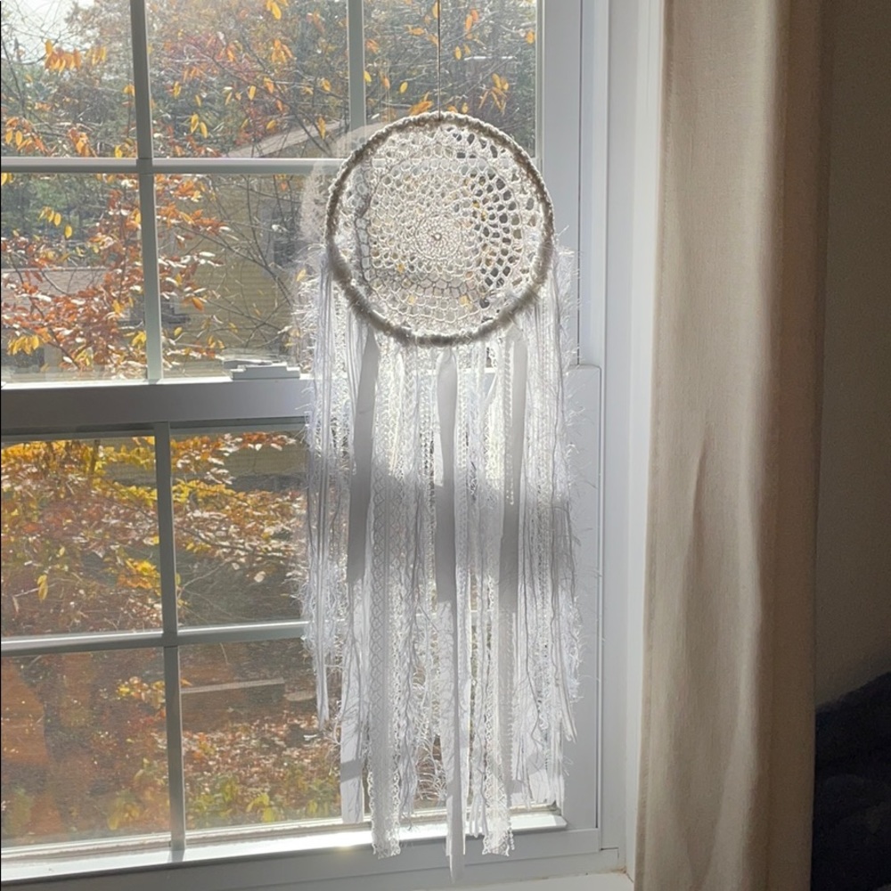 Hand made dream catcher white boho - Picture 2 of 5